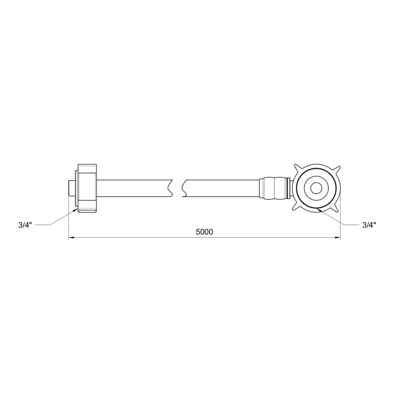 Шланг залив SD Plus для пральної машини 500 см SD095W500