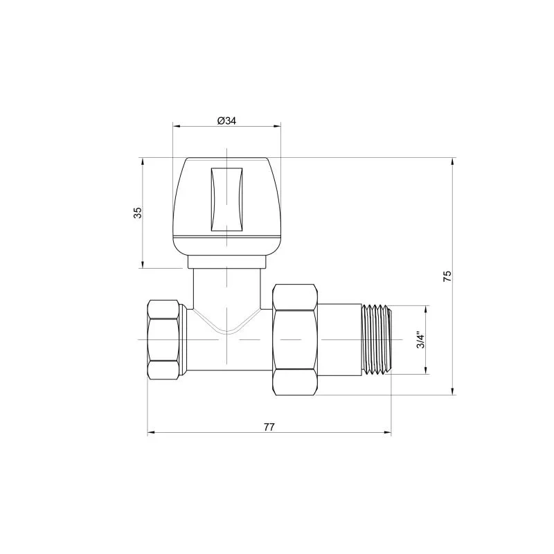 Кран радиаторный Icma 3/4