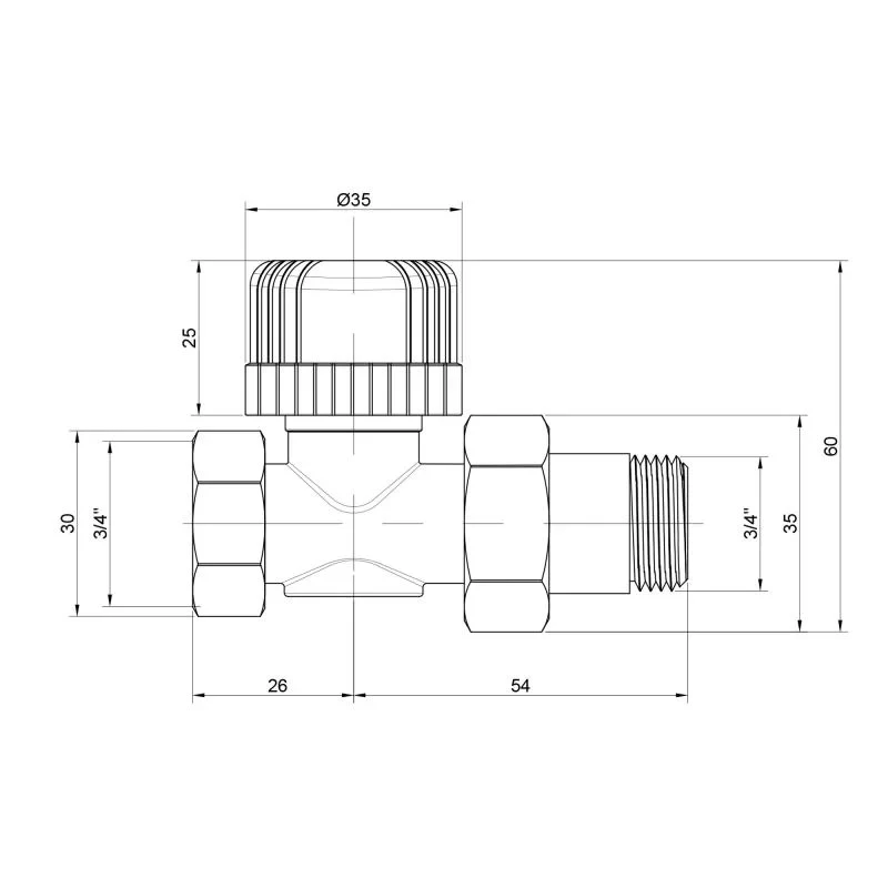 Кран радіаторний Icma 3/4