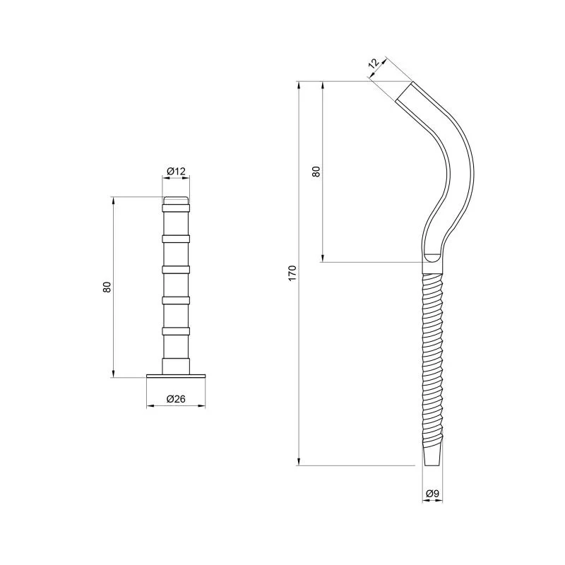 Крепеж SD Plus на алюминиевый радиатор 9х170 мм SD109170R