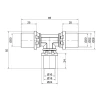 Тройник пресс Icma 20х16х20 №406