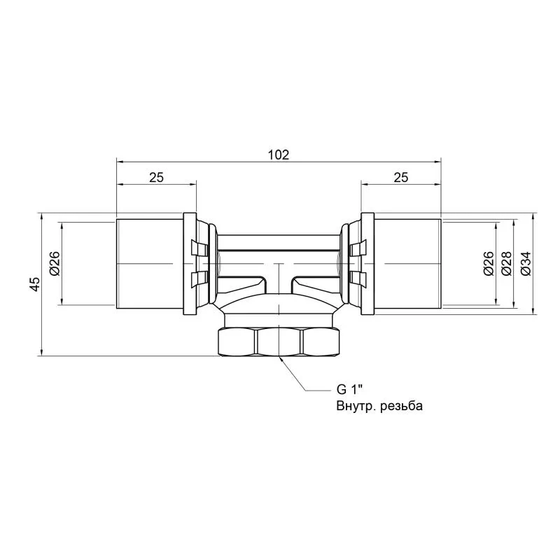 Трійник прес Icma 26х1