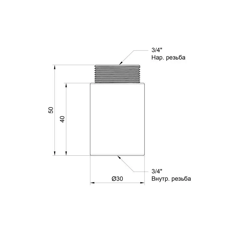 Удлинитель SD Plus 40х3/4