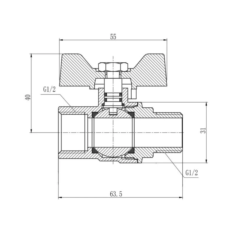 Кран кульовий SD Forte 1/2