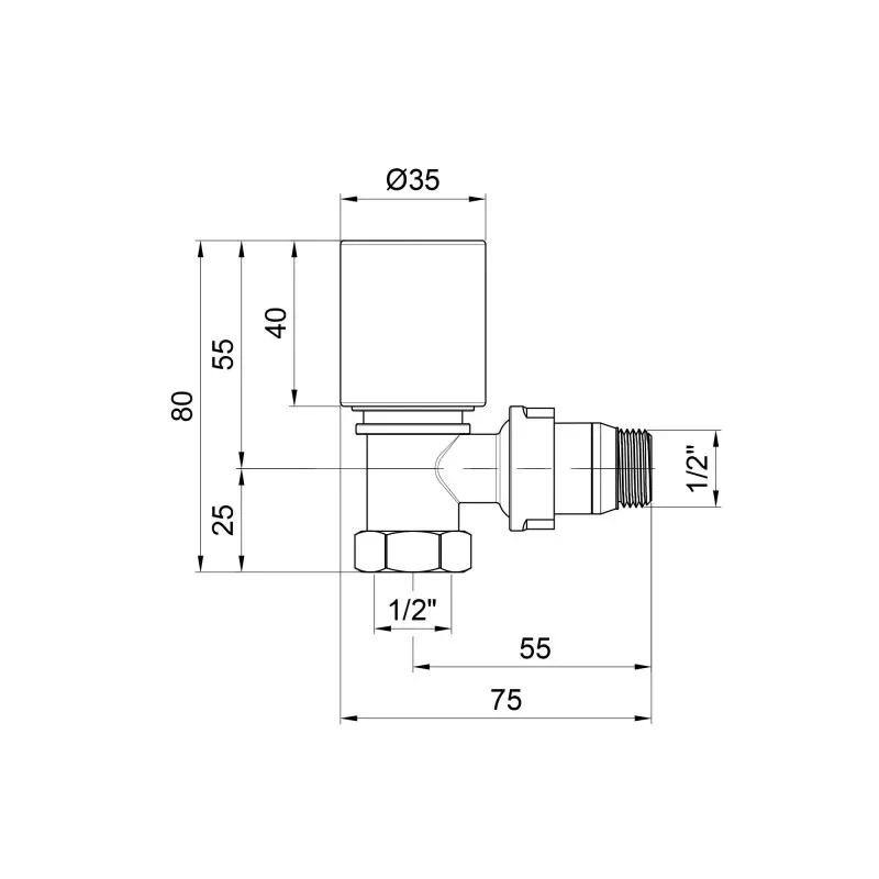 Кран радіаторний Icma 1/2