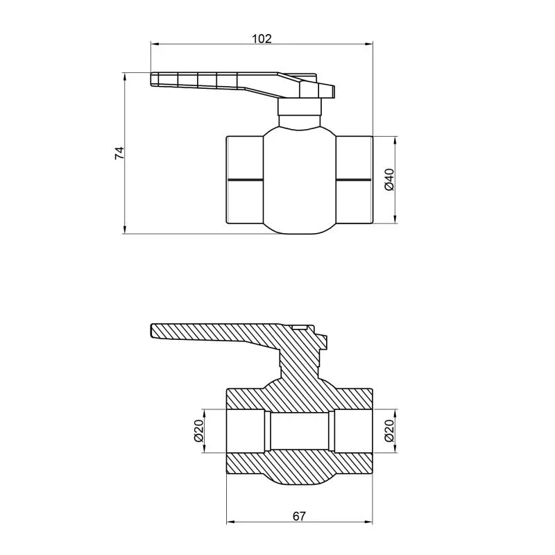 Кран шаровой PPR Thermo Alliance 20
