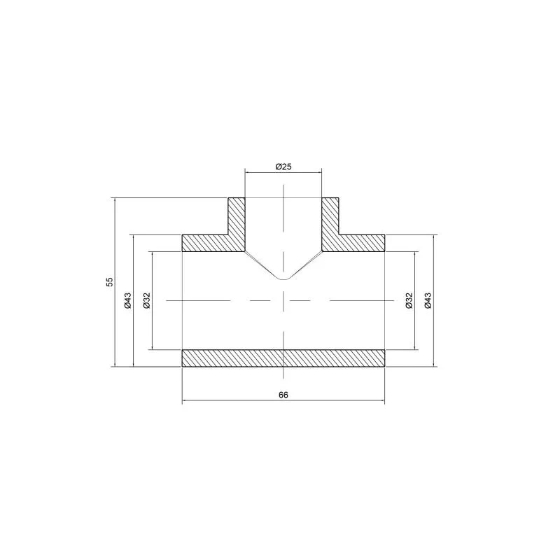 Тройник PPR Thermo Alliance 32х25х32