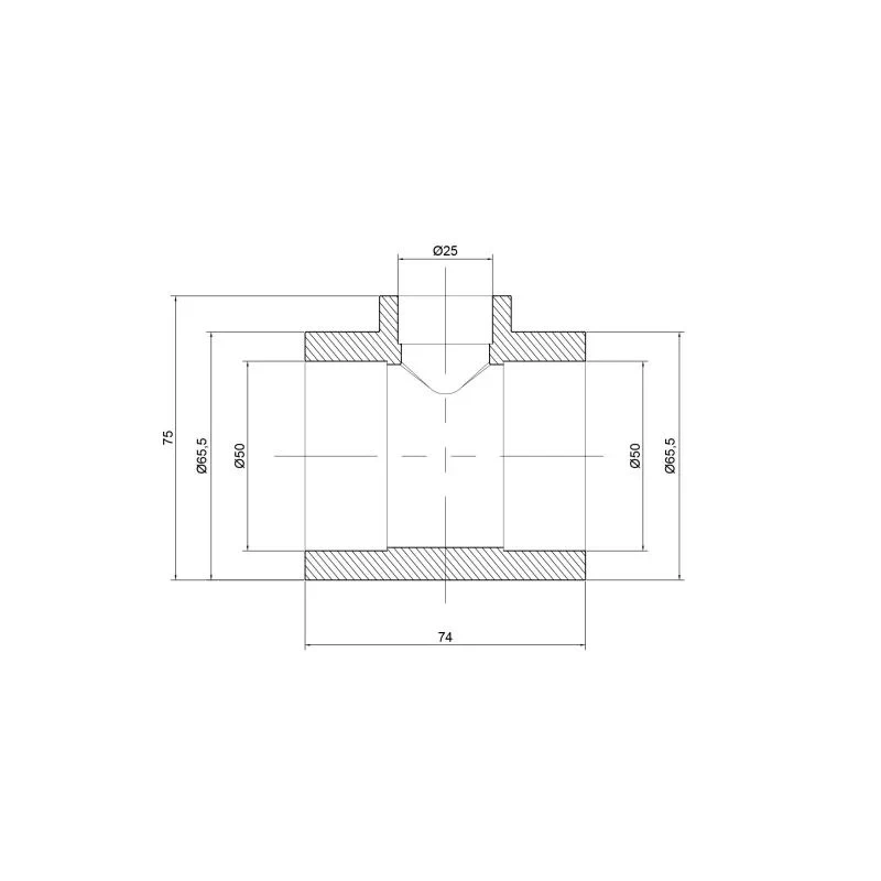 Тройник PPR Thermo Alliance 50х25х50