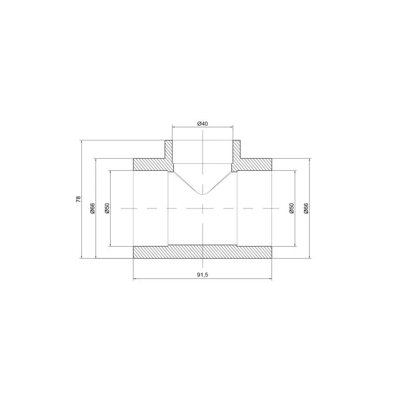 Тройник PPR Thermo Alliance 50х40х50