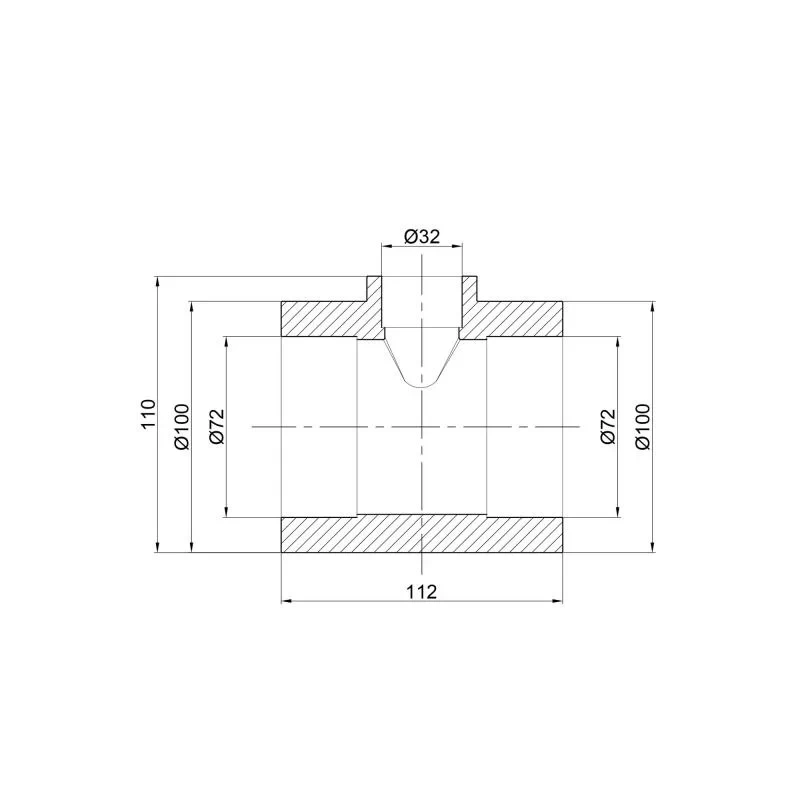 Трійник PPR Thermo Alliance 75х32х75