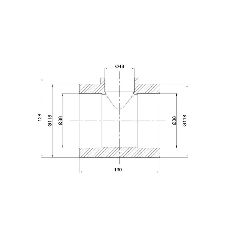 Тройник PPR Thermo Alliance 90х50х90