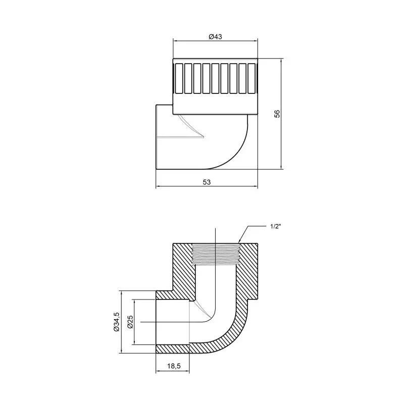 Уголок PPR Thermo Alliance 25х1/2