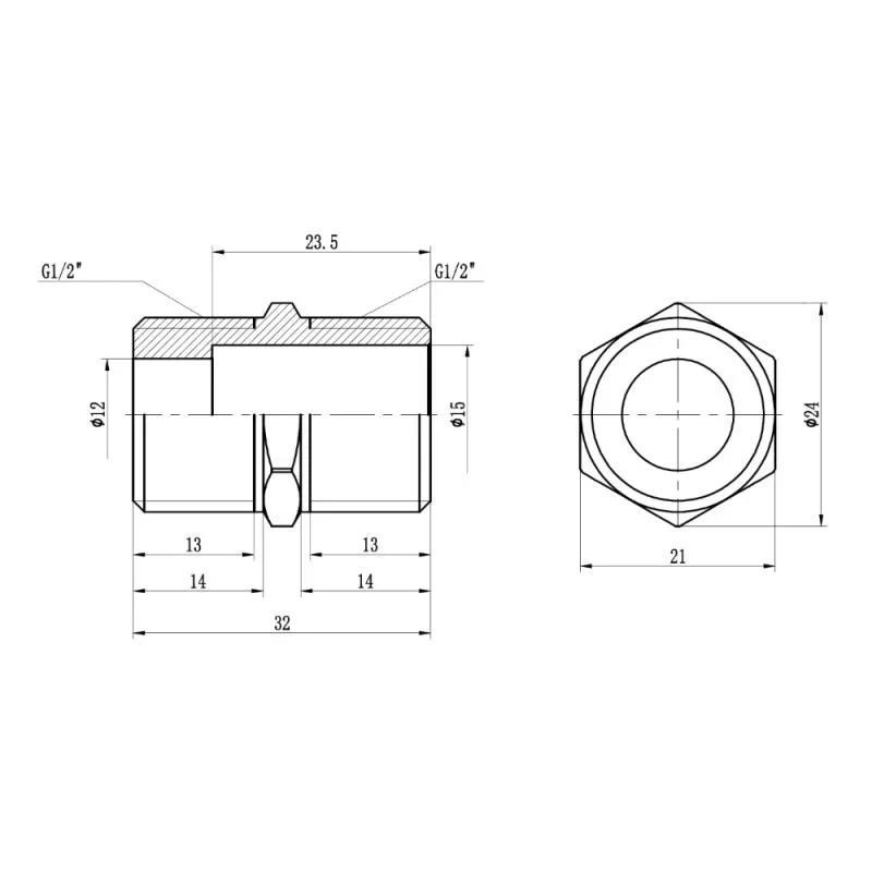 Ниппель удлиненный SD Forte 1/2