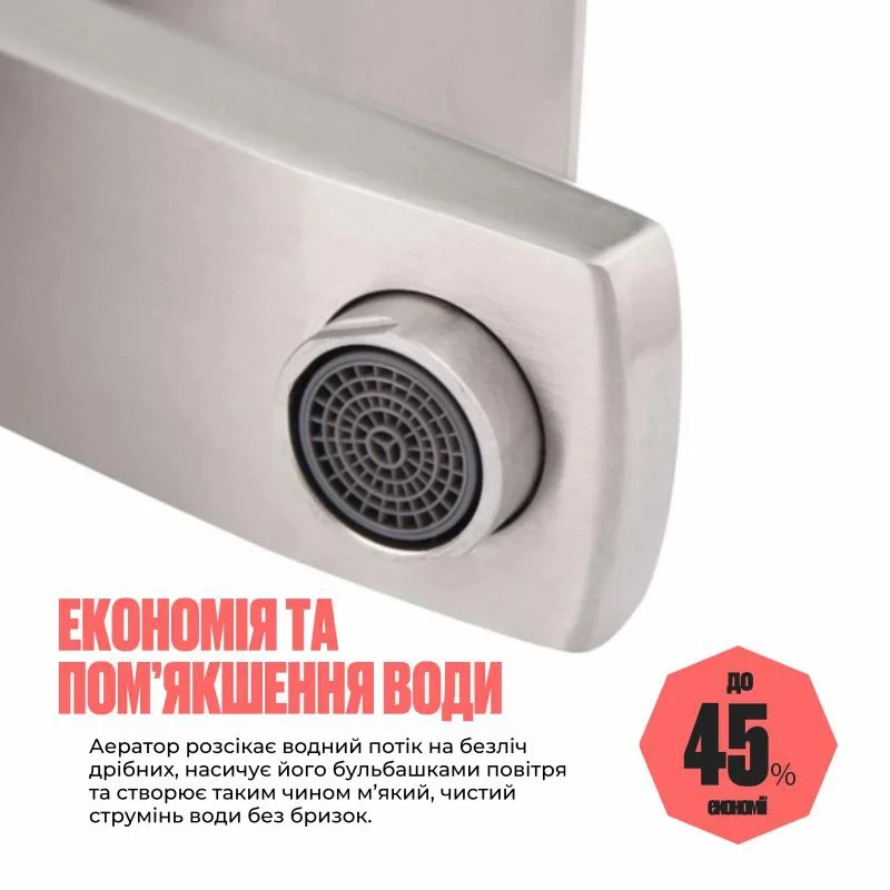 Змішувач для раковини Lidz Kubis 001F (k35) LDKUB001FNKS28534 Nickel