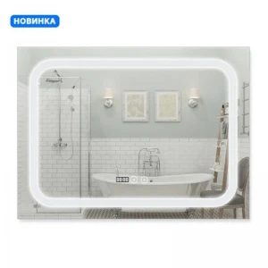Дзеркало Qtap Mideya (DC-F906) 800х600 з LED-підсвічуванням Touch, з димером, рег. яскравості QT2078F906W