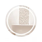 Дзеркало Qtap Mideya (DC-F803) R600 з LED-підсвічуванням Touch, з антизапотіванням, з годинником, димером, рег. яскравості QT2078F803W