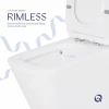 Унитаз-компакт Qtap Crow безободковый с сиденьем Soft-close QT05222170W