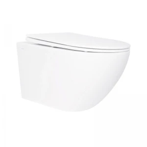 Унітаз підвісний Qtap Jay безобідковий з сідінням Soft-close QT07335176W
