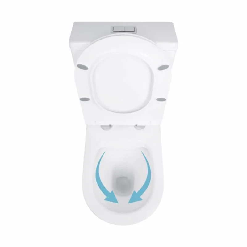 Унитаз-компакт Qtap Stork/Swan безободковый с сиденьем Soft-close QT15222178W