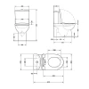 Унітаз-компакт Qtap Stork/Swan безобідковий з сідінням Soft-close QT15222179W