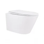 Унитаз подвесной Qtap Swan безободковый с сиденьем Soft-close QT16335178W