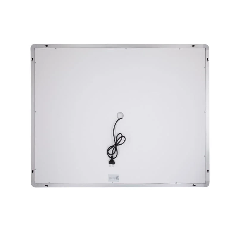 Дзеркало Qtap Mideya (DC-F910) 1000х800 з LED-підсвічуванням Touch, з антизапотіванням, з годинником, димером, рег. яскравості QT2078F910W
