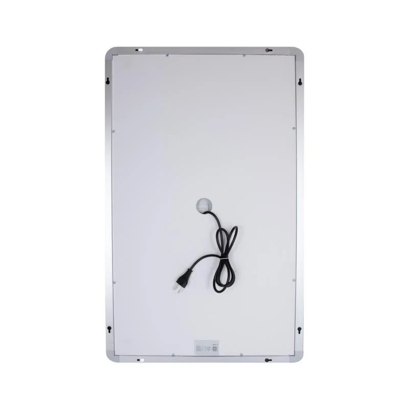 Дзеркало Qtap Mideya (DC-F911) 500х800 з LED-підсвічуванням Touch, з антизапотіванням, з годинником, димером, рег. яскравості QT2078F911W