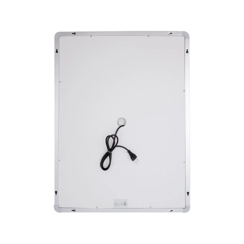 Дзеркало Qtap Mideya (DC-F937) 600х800 з LED-підсвічуванням Touch, з антизапотіванням, з годинником, димером, рег. яскравості QT2078F937W
