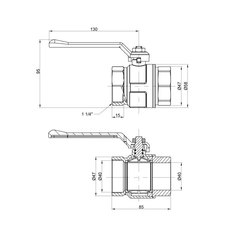 Кран кульовий Icma 1