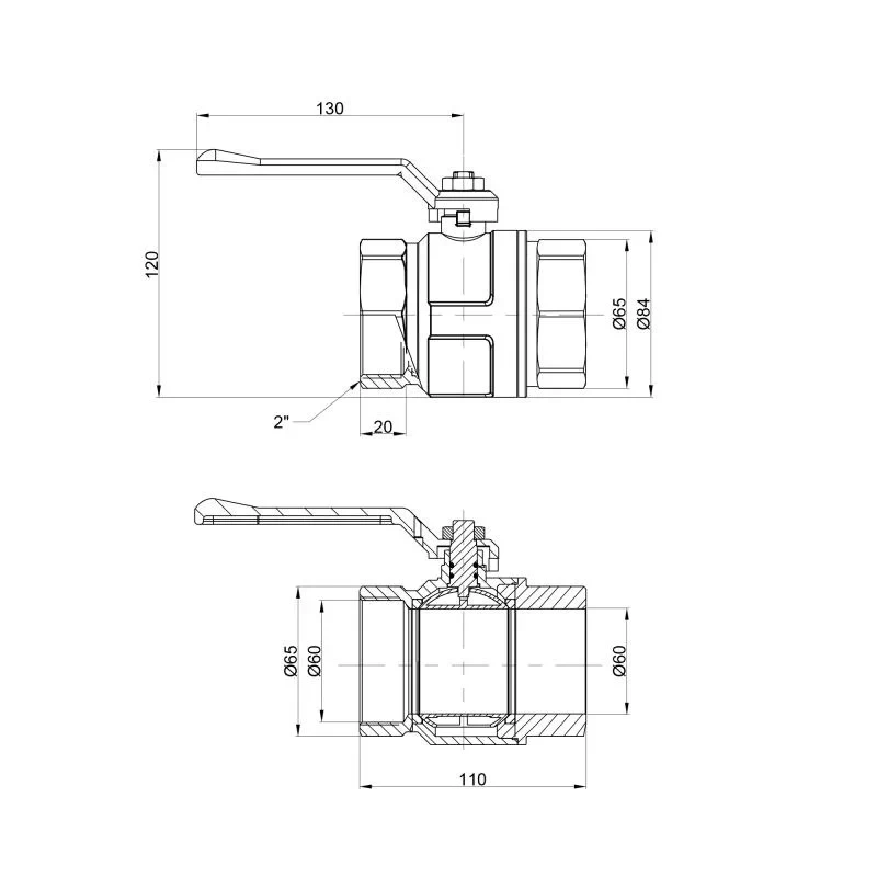 Кран кульовий Icma 2
