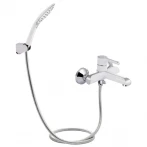 Змішувач для ванни Qtap Grand (з душовим гарнітуром) QTGRAWCR006 Chrome/White