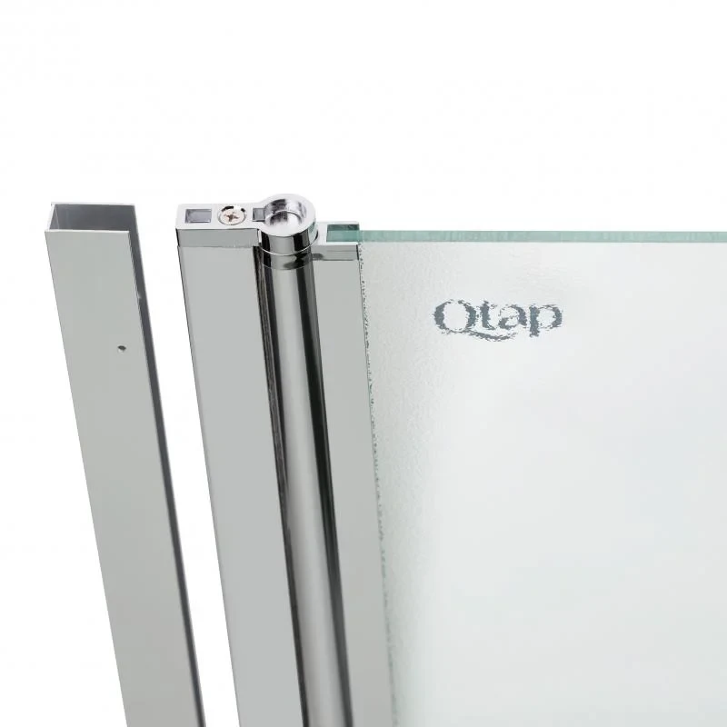Штора на ванну Qtap Standard CRM407513APL скло Pear 6 мм, 75х140 см, ліва