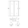 Душові двері в нішу Qtap Taurus CRM201-11.C6 97-108x185 см, скло Clear 6 мм, покриття CalcLess