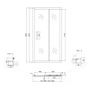 Душевая дверь в нишу Lidz Aria SD100x185.CRM.FR, стекло Frost 5 мм