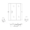 Душевая дверь в нишу Lidz Aria SD120x185.CRM.FR, стекло Frost 5 мм