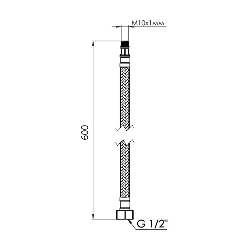 Гнучка підводка для води SD Forte М10 60 см (пара) SF390W60