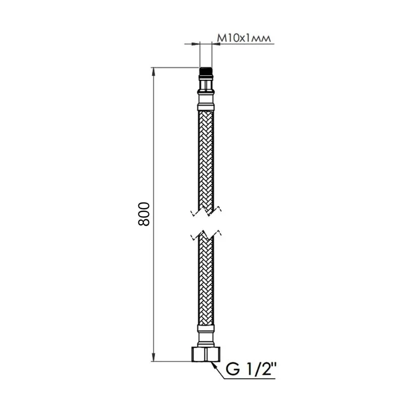 Гнучка підводка для води SD Forte М10 80 см (пара) SF390W80