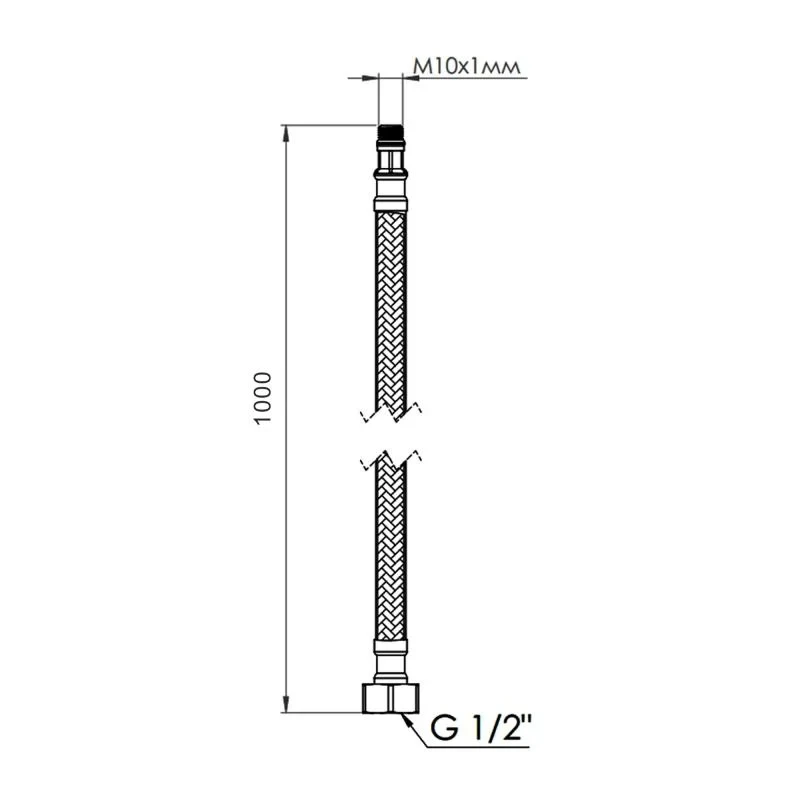 Гнучка підводка для води SD Forte М10 100 см (пара) SF390W100