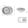Кухонна мийка Lidz 5745 0,8 мм Satin (LIDZ5745SAT08)