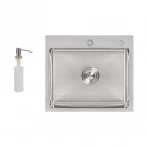 Мийка для кухні інтегрована Lidz Handmade H5045 (LDH5045BRU35383) Brushed Steel 3,0/1,0  мм