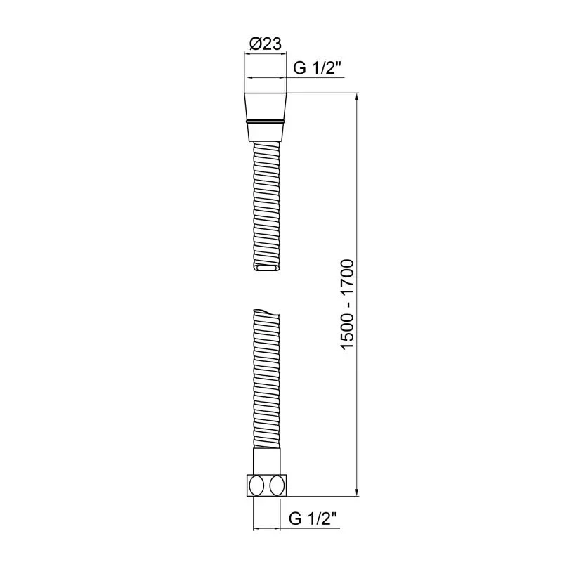 Шланг Lidz Niagara 06 1,5-1,7 м LDNIA06CRM35454 Chrome