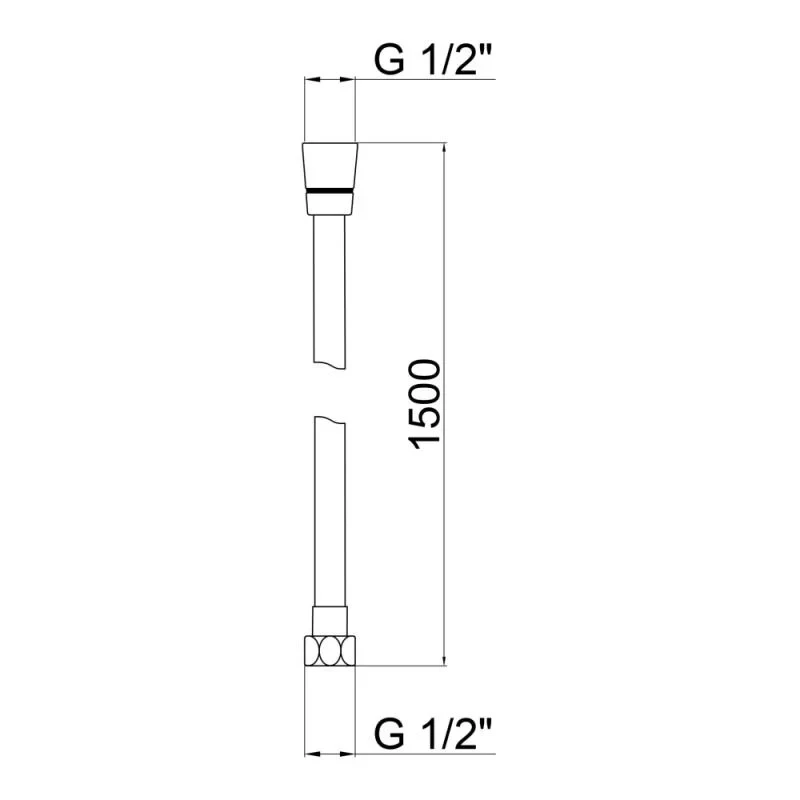 Шланг Lidz Niagara 09 1,5 м LDNIA09CRM35458 Chrome