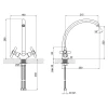 Смеситель для кухни Lidz Dominox 273F двухвентильный LDDOM273FCRM35539 Chrome