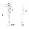 Лійка для ручного душу Qtap Rucni 120х80 мм прямокутна QTRUCA121N3KCC Chrome