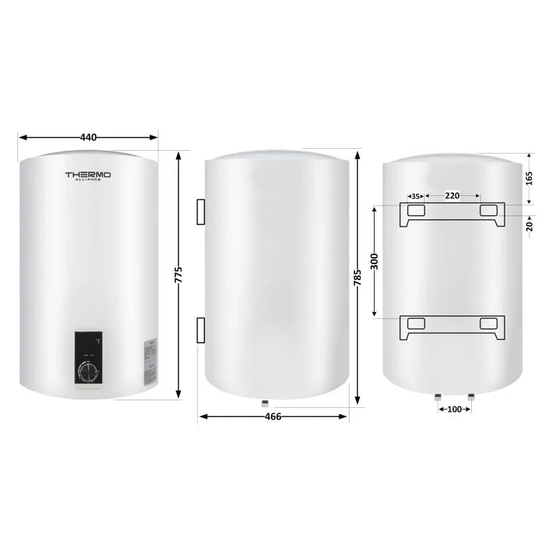 Водонагрівач електричний Thermo Alliance 80 л вертикальний, сухий ТЕН 2,0 кВт D80V20J3(D)K
