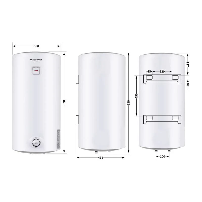 Водонагрівач електричний Thermo Alliance 80 л SLIM вертикальний, мокрий ТЕН 1,5 кВт D80V15Q2