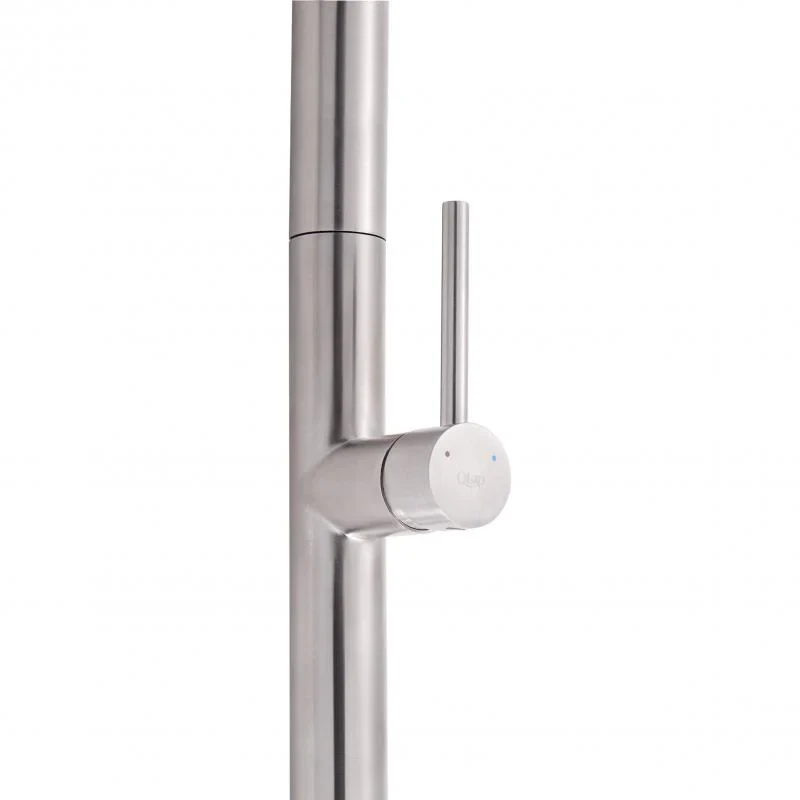 Змішувач для кухні Qtap Lenicka з висувним виливом QTLEN9138103UN Brushed Nickel PVD
