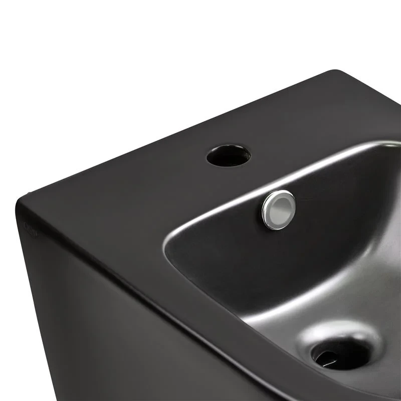 Биде подвесное Qtap Scorpio 515x360x345 Matt black QT1455053FMB