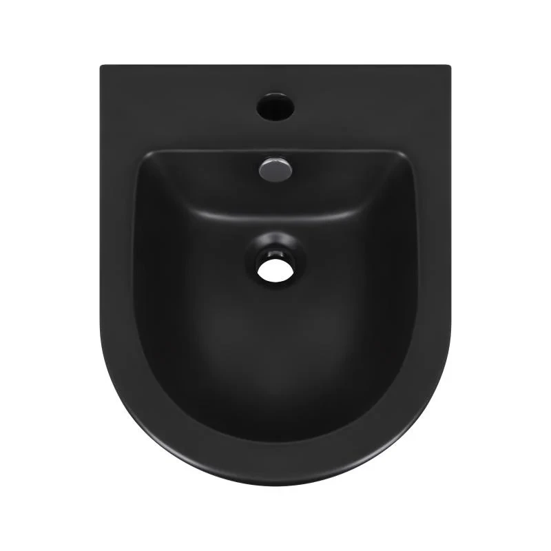 Биде подвесное Qtap Robin 495х370х325 Matt black QT1355046FMB