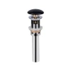 Донний клапан для раковини Qtap PU03O 225х70х70 Matt black з переливом